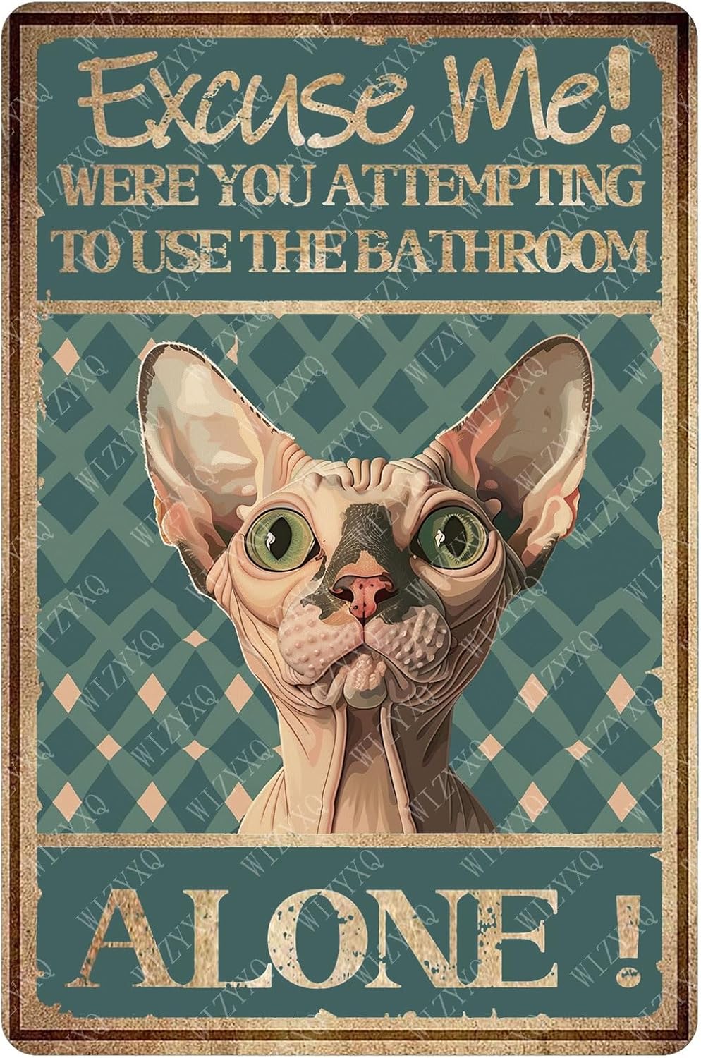 Home Alone Bathroom - Placa de Metal Vintage de Alumínio