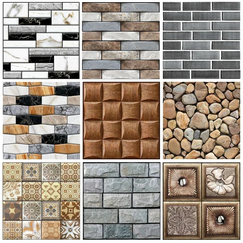 Home Bathroom Wall Tiles - 5/10 pçs autoadesivo telha adesivo de