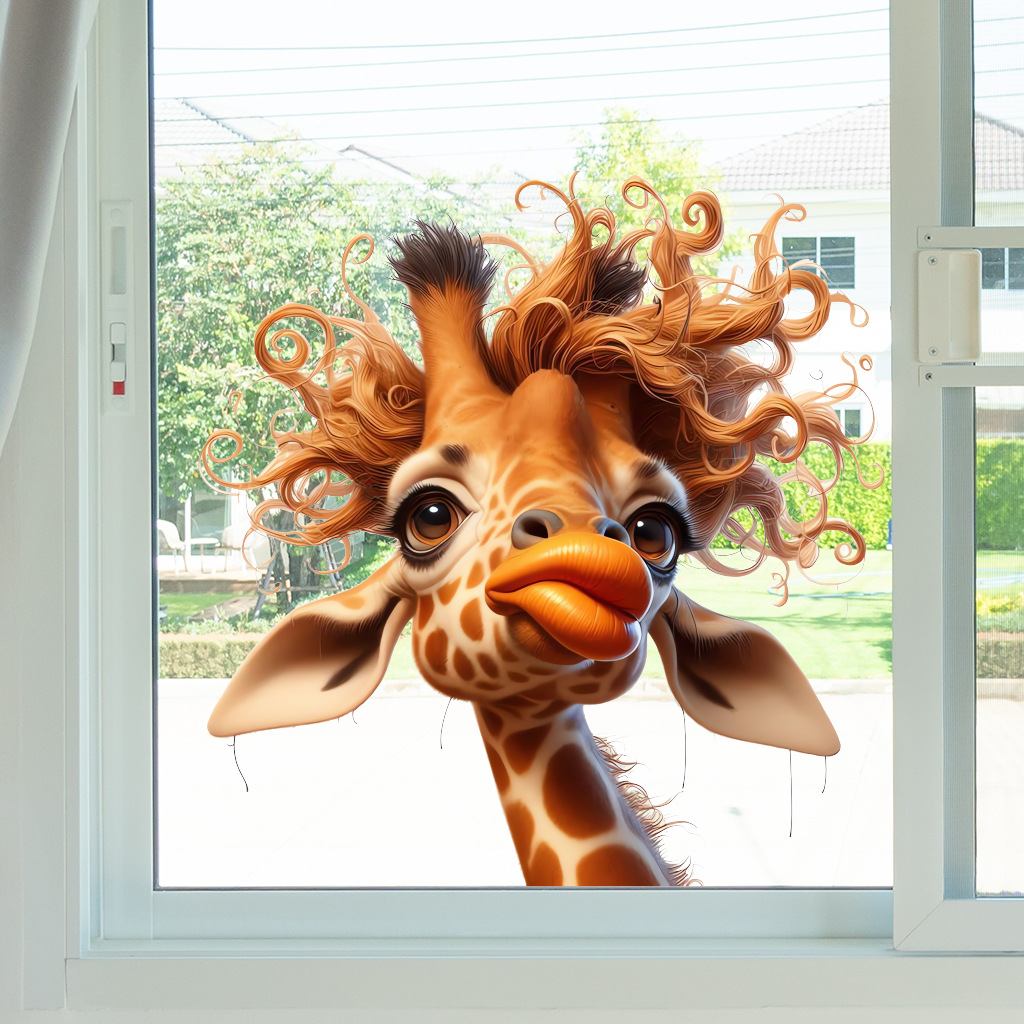 Home Bathroom Wall Tiles - Adesivo de parede girafa de boca