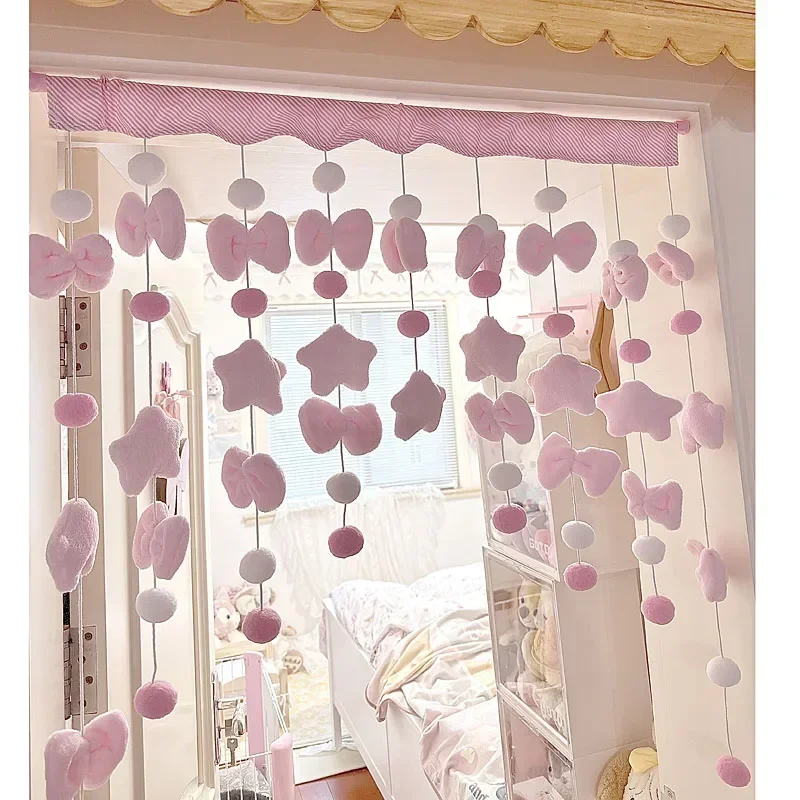 Home Bathroom Sign - Rosa bonito arco curto cortina de
