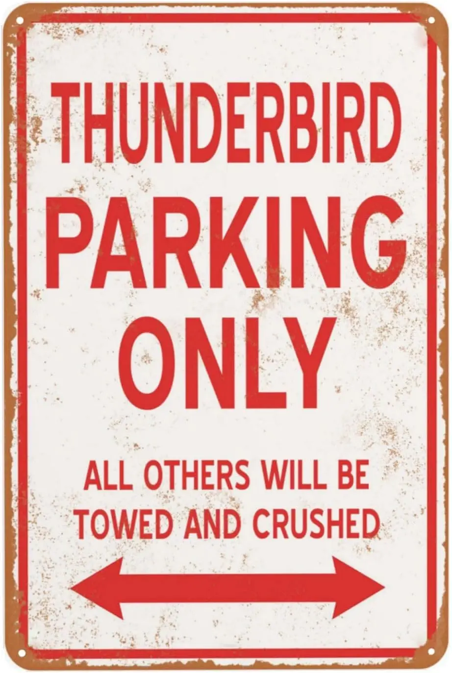 Home Bathroom Sign - Placa de metal vintage Thunderbird, somente