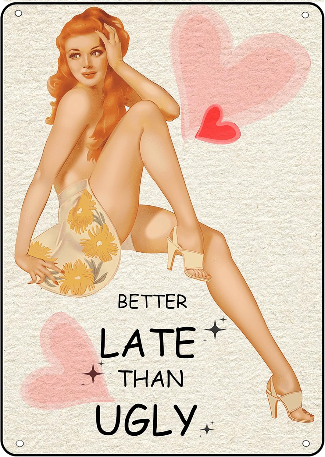 Home Bathroom Sign - Placa de Metal Decorativa Retrô 'Better
