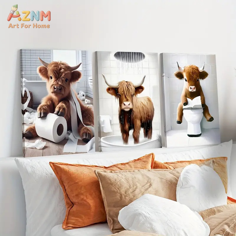 Home Bathroom Scene - AZNM Arte de Parede em Tela