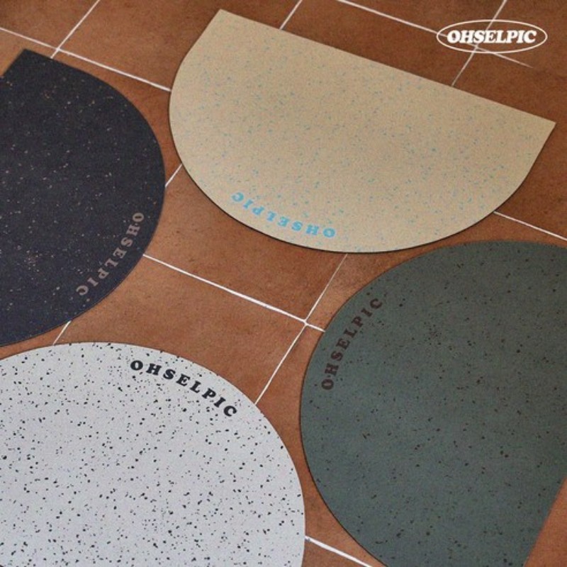 Zara Home Bathroom Mat - Tapete de Banheiro Semicircular Moderno Estilo