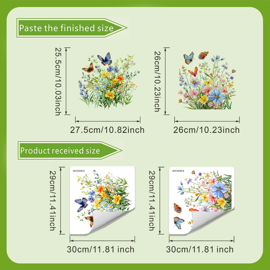 Adesivos de flores frescas e b - Home Bathroom Wall Tiles avaliação e preço