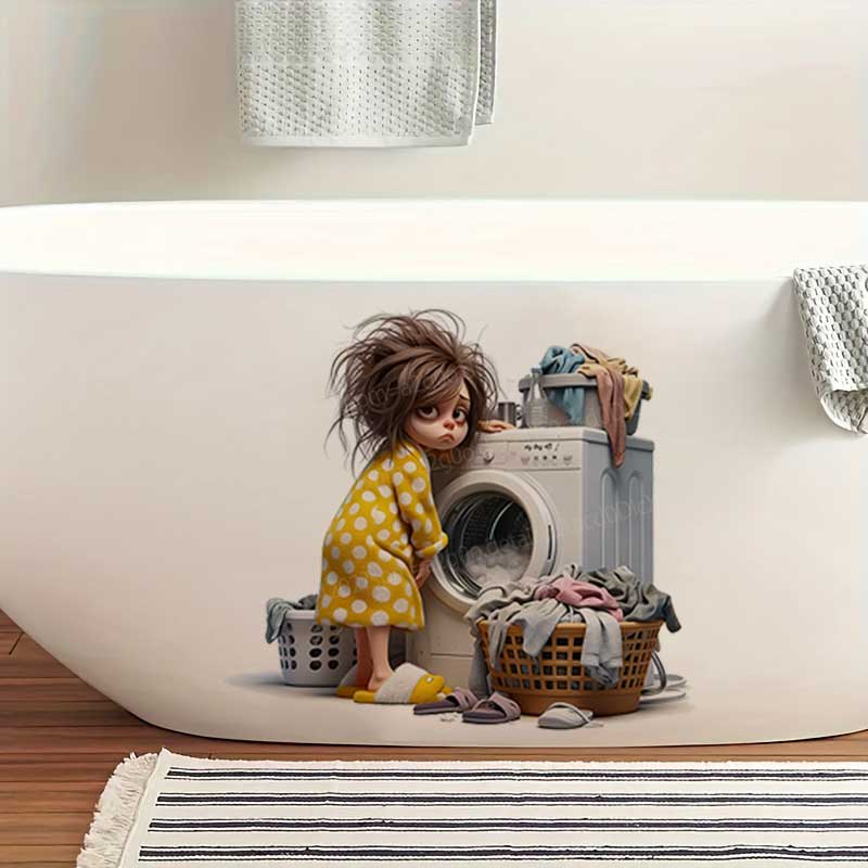 Adesivos de Vinil de Menina em - Home Bathroom Wall Tiles avaliação e preço