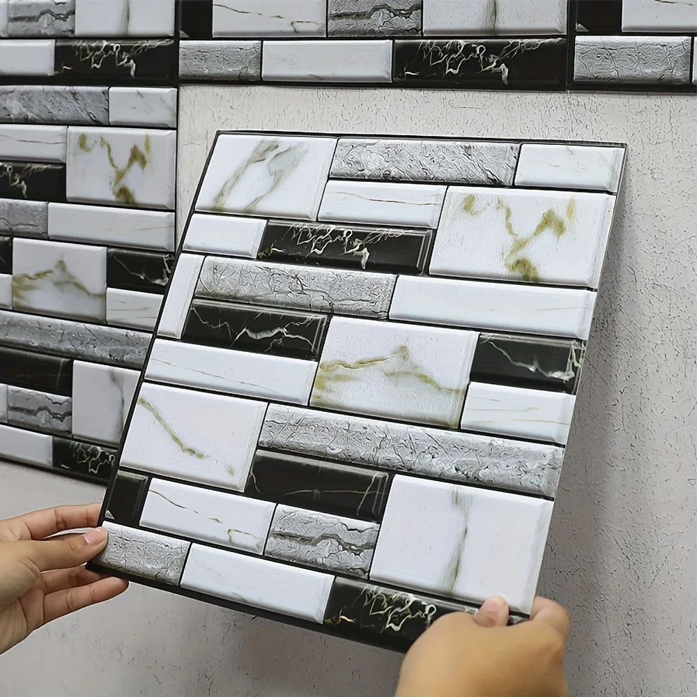 5/10 pçs autoadesivo telha ade - Home Bathroom Wall Tiles avaliação e preço