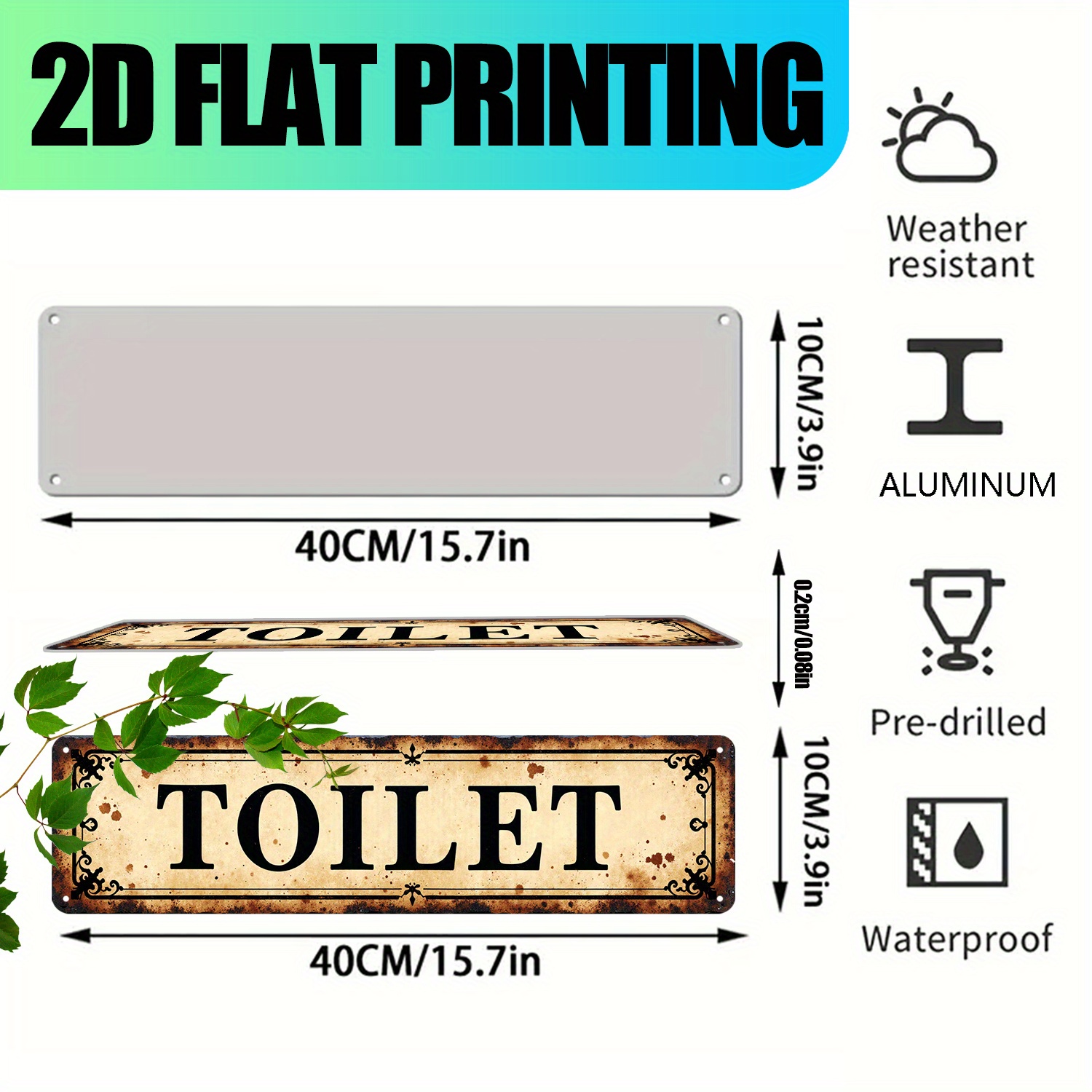 Sinal de arte de parede de alu - Home Bathroom Sign avaliação e preço