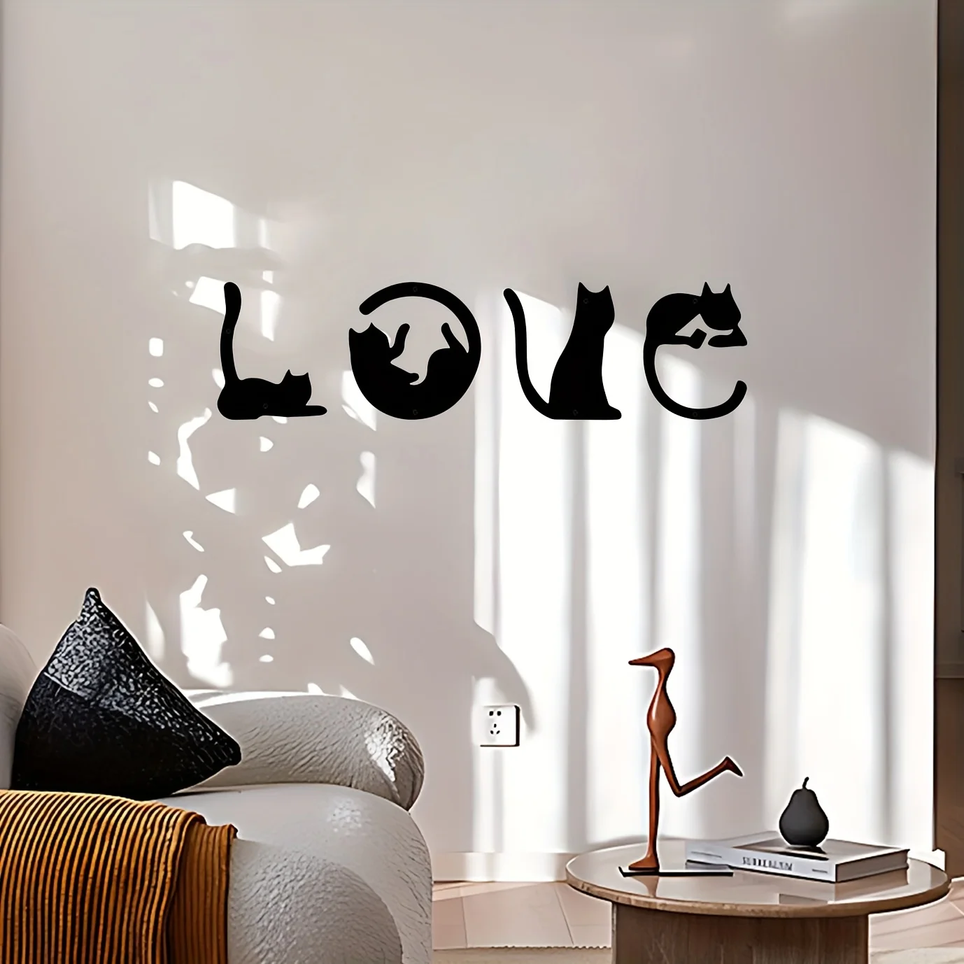 HelloYoung-Cute Cat Metal Wall - Home Goods Bathroom avaliação e preço