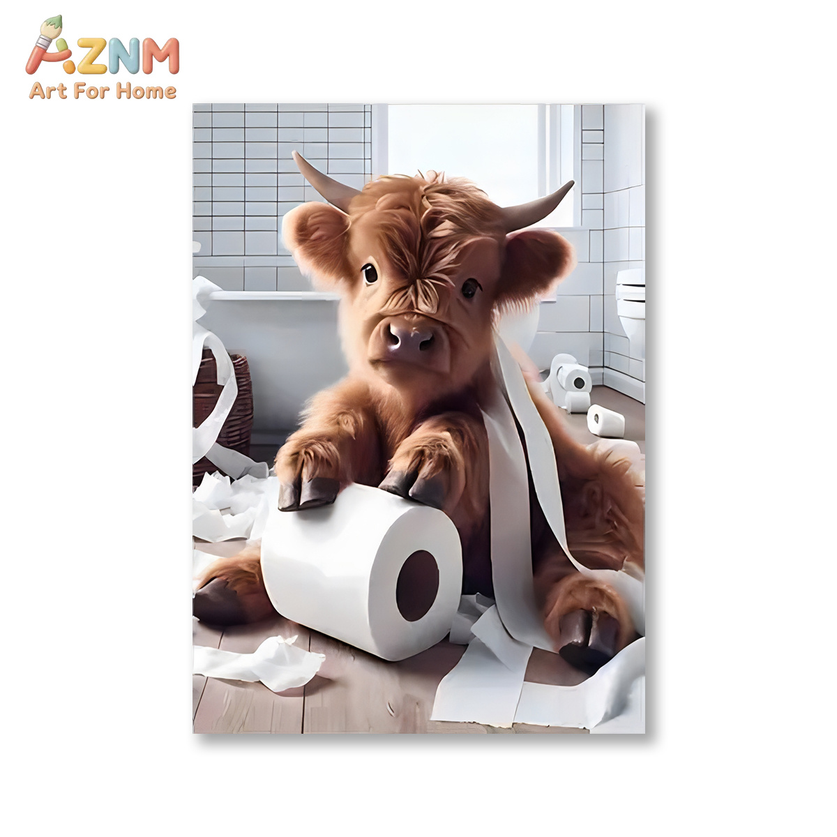 AZNM Arte de Parede em Tela co - Home Bathroom Scene avaliação e preço