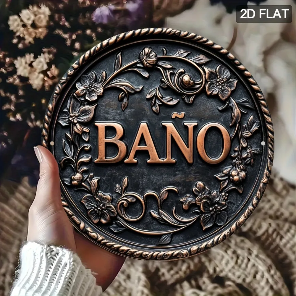 1pc 7.8x7.8 Polegada 2d plano  - Home Bathroom Sign avaliação e preço