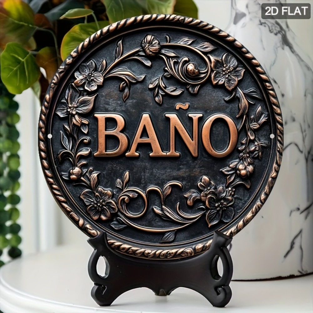 1pc 7.8x7.8 Polegada 2d plano  - Home Bathroom Sign avaliação e preço