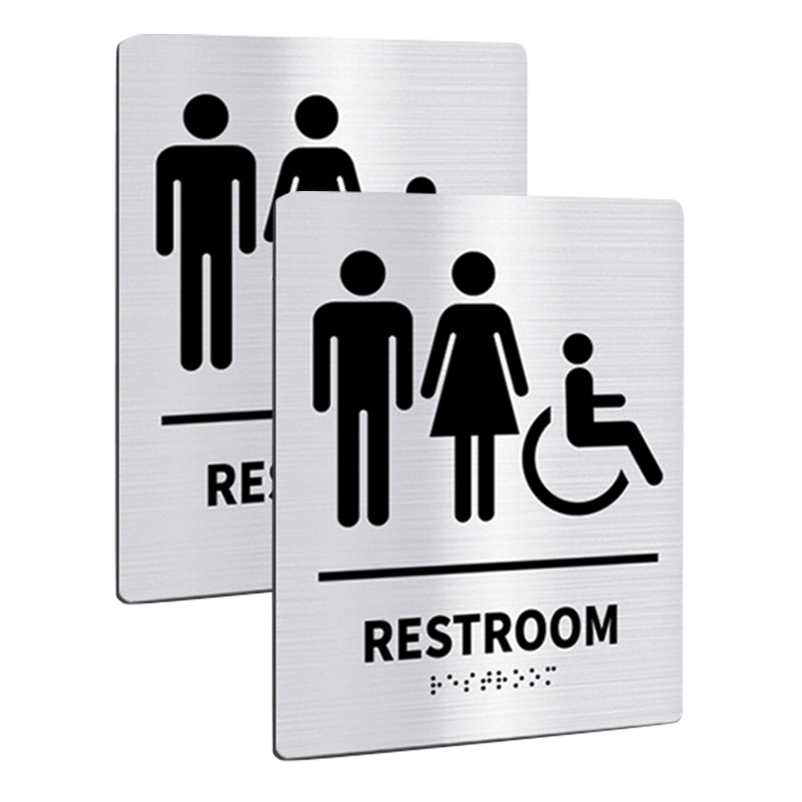 2 Peças de Placa de Sinalizaçã - Home Bathroom Sign avaliação e preço