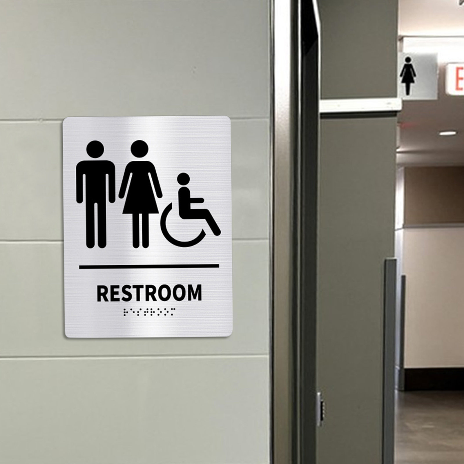 2 Peças de Placa de Sinalizaçã - Home Bathroom Sign avaliação e preço