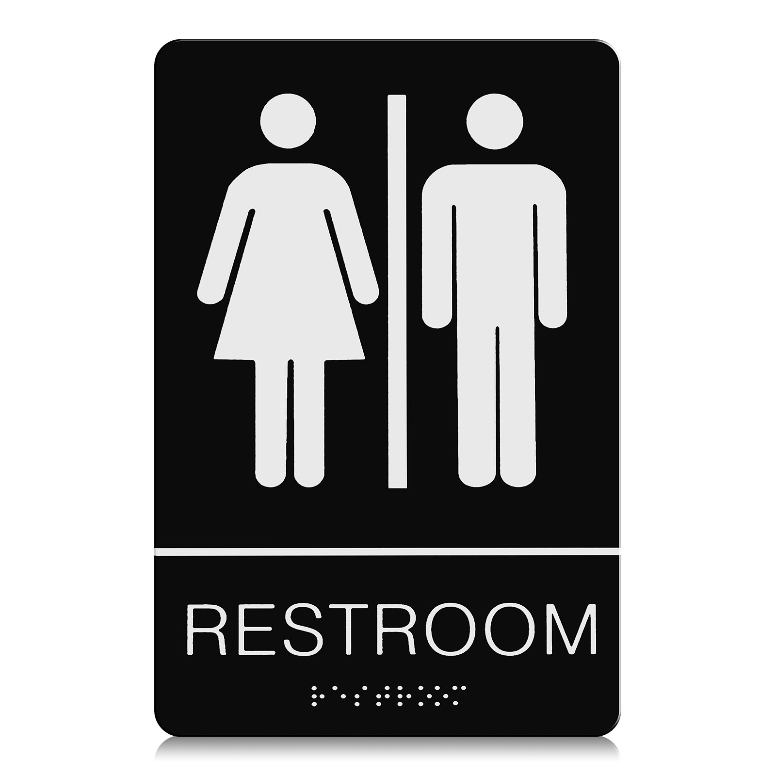 Sinal de Banheiro em Braille A - Home Bathroom Sign avaliação e preço